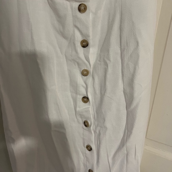 New with tags-White cotton and linen dress - Picture 6 of 8